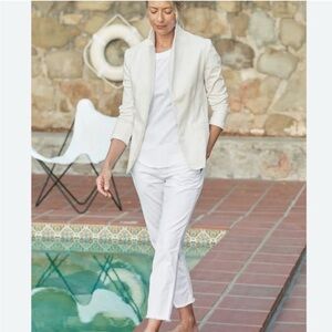 Frank & Eileen Dublin Chalk Performance Twill Tailored Blazer Size M